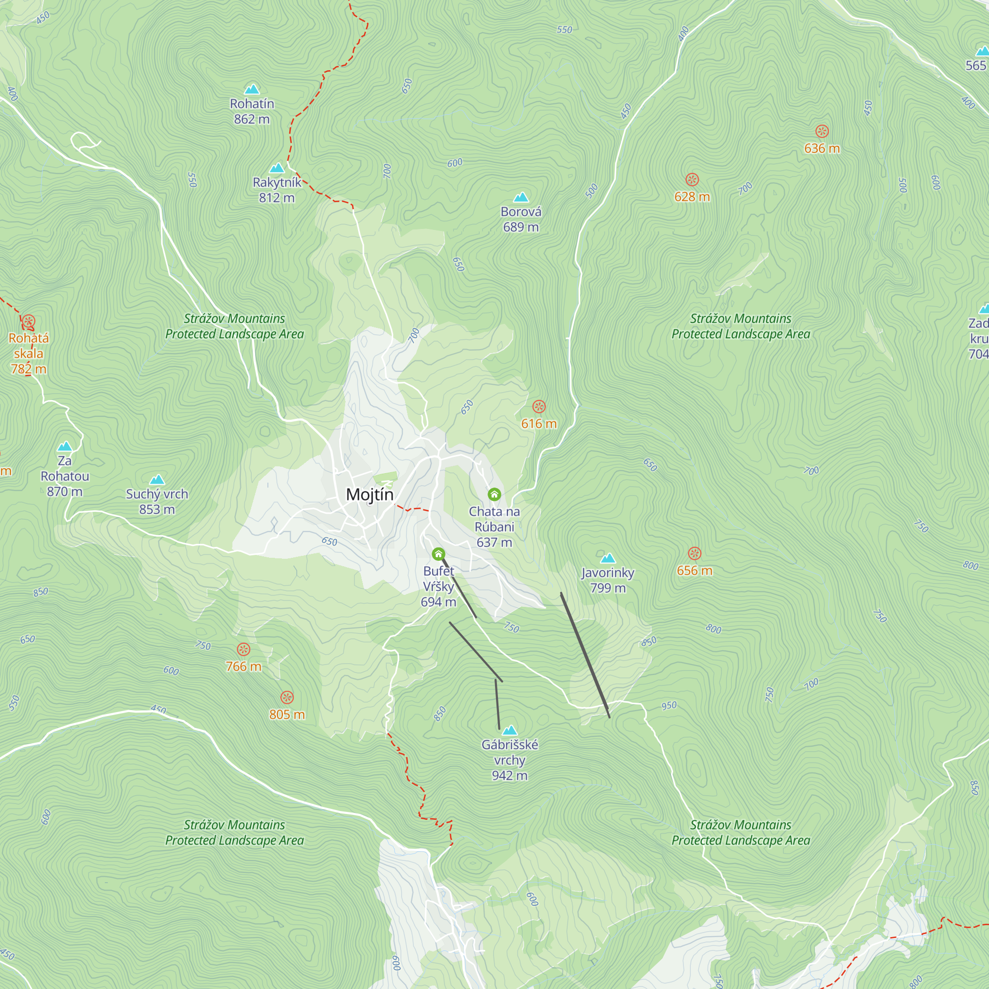 Chata na Rúbani map