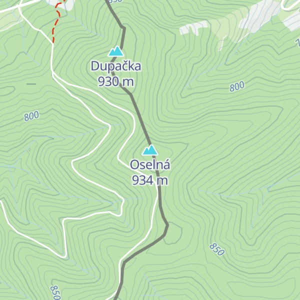 Map of Oselná