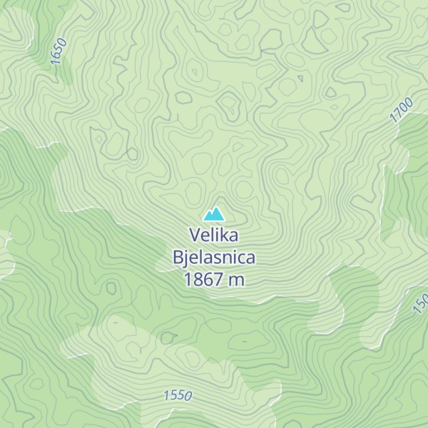 Map of Velika Bjelasnica