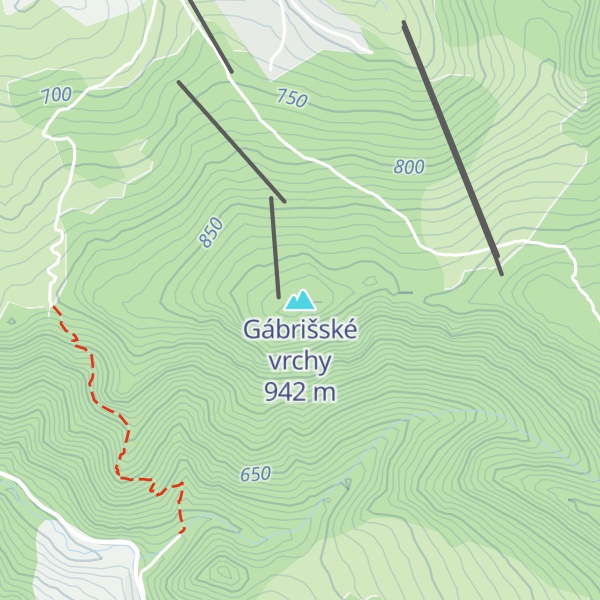 Map of Gábrišské vrchy