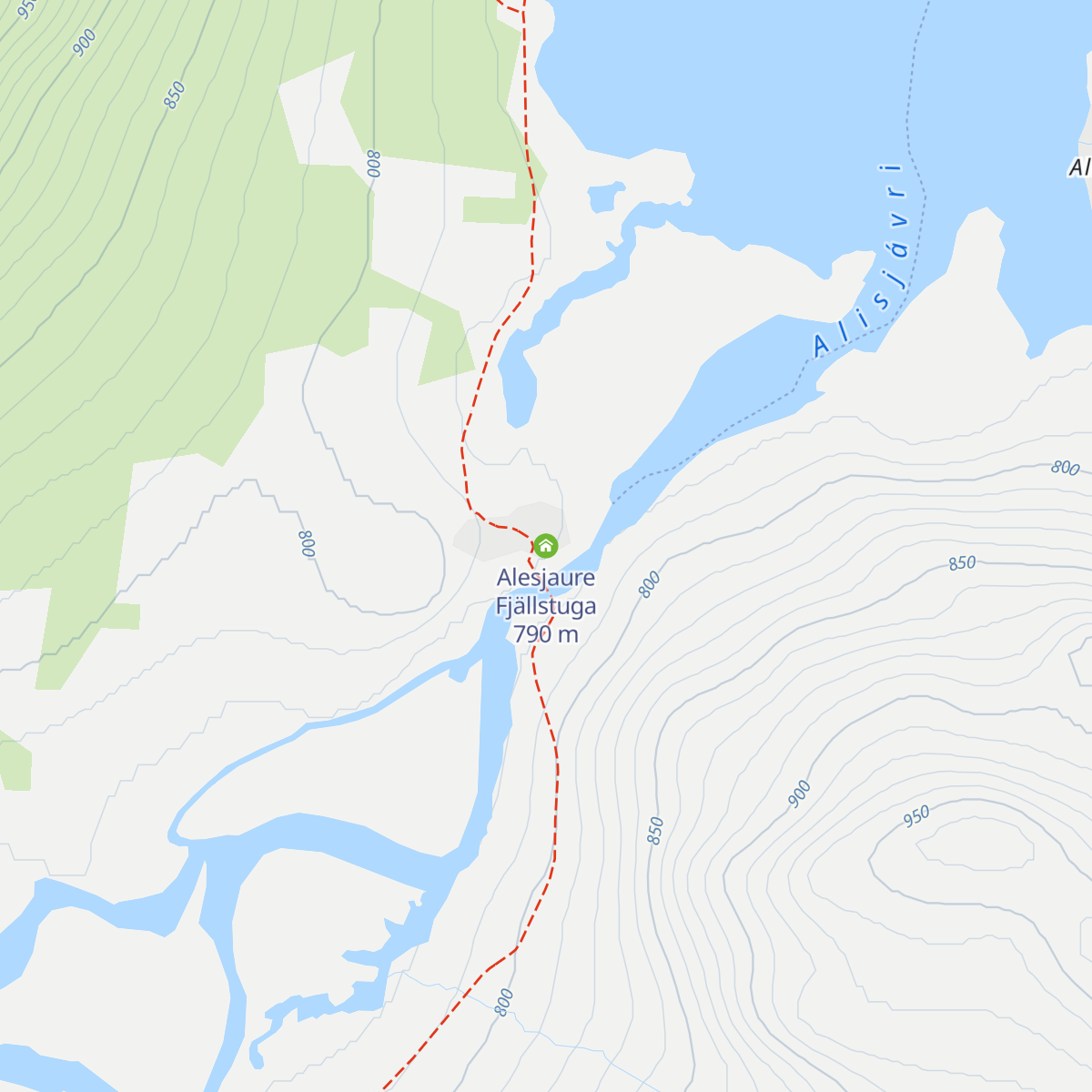 Alesjaure Fjällstuga map