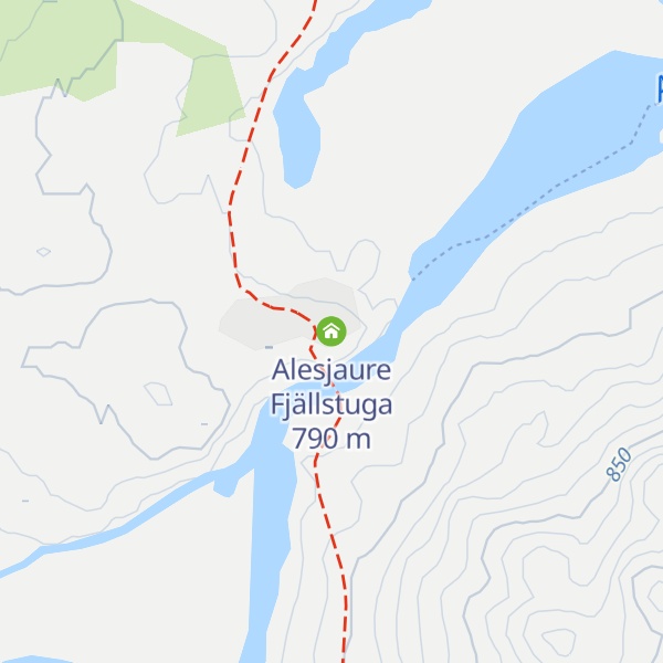 Map of Alesjaure Fjällstuga