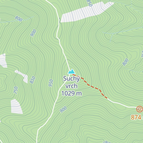 Map of Suchý vrch
