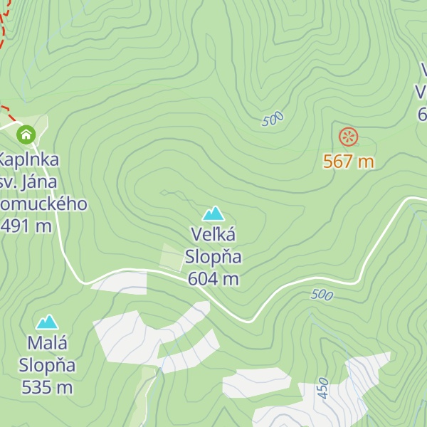 Map of Veľká Slopňa