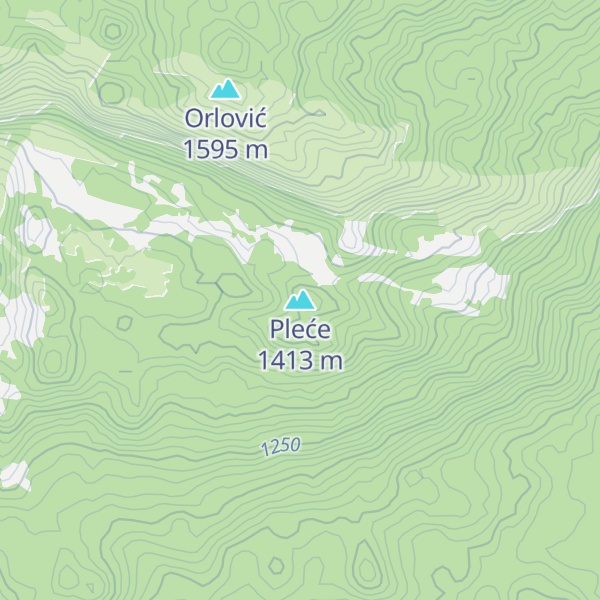 Map of Pleće