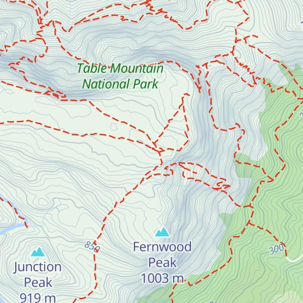 Map of Table Mountain (Maclear's beacon)