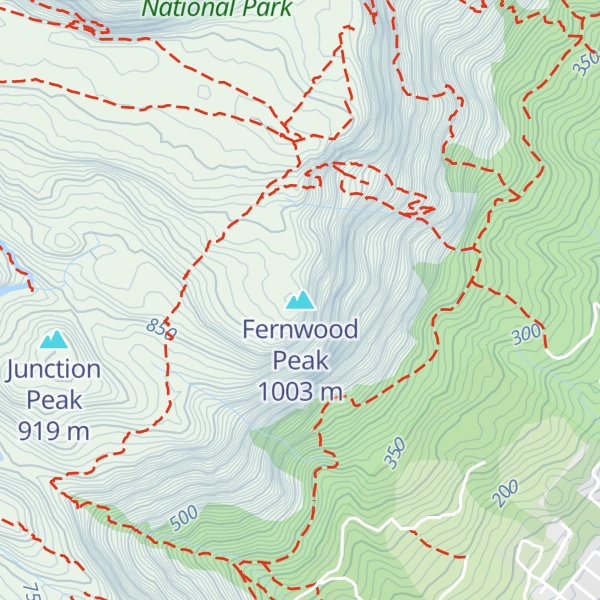 Map of Fernwood Peak