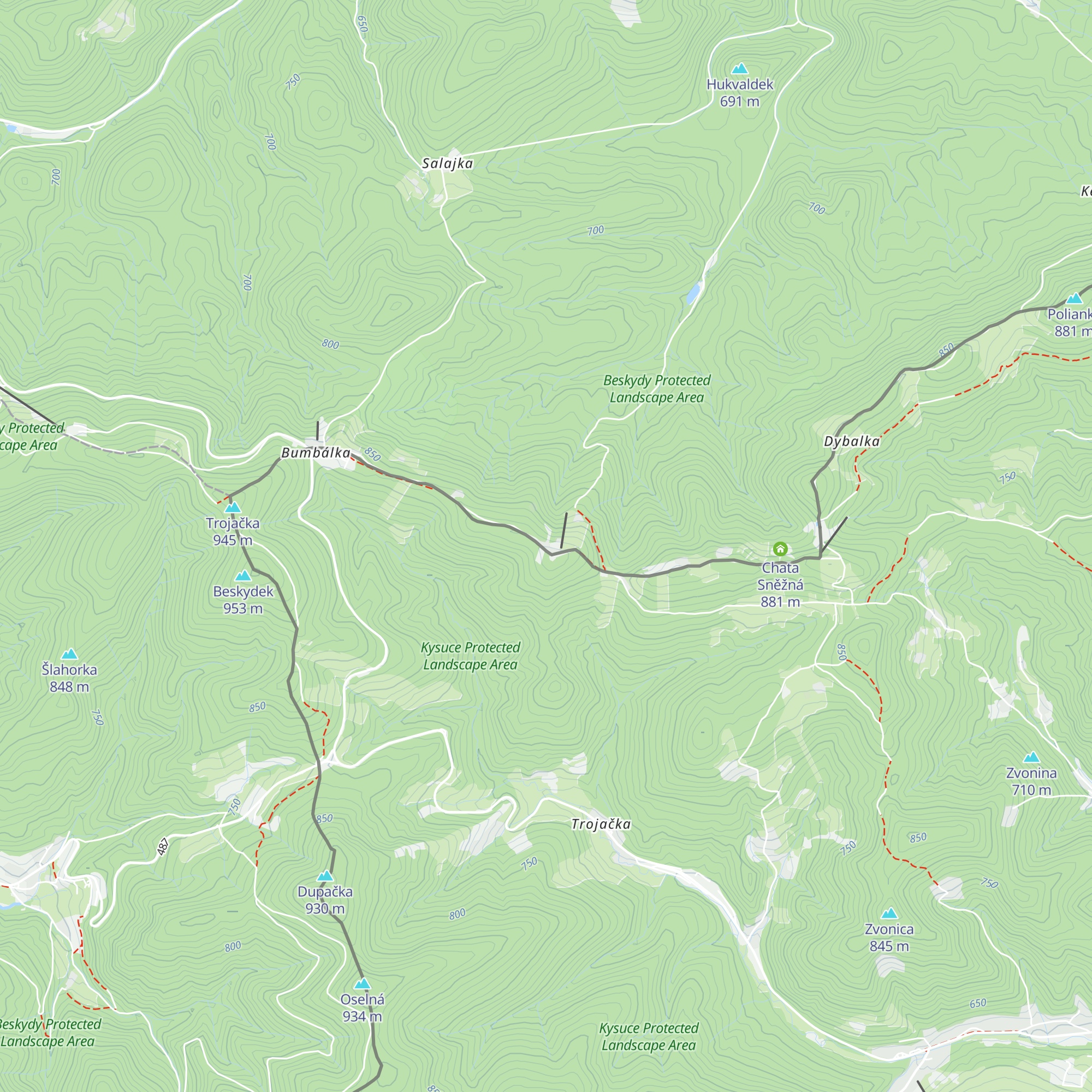 Masarykova chata map