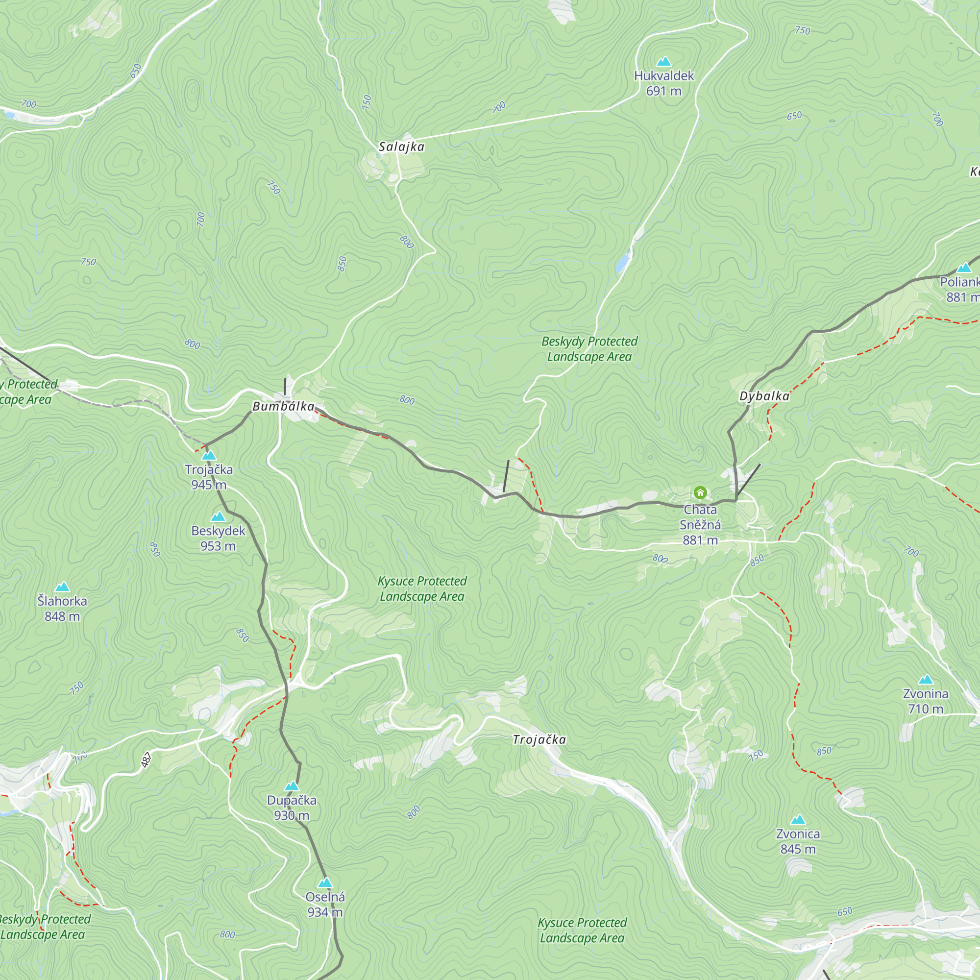 Masarykova chata map