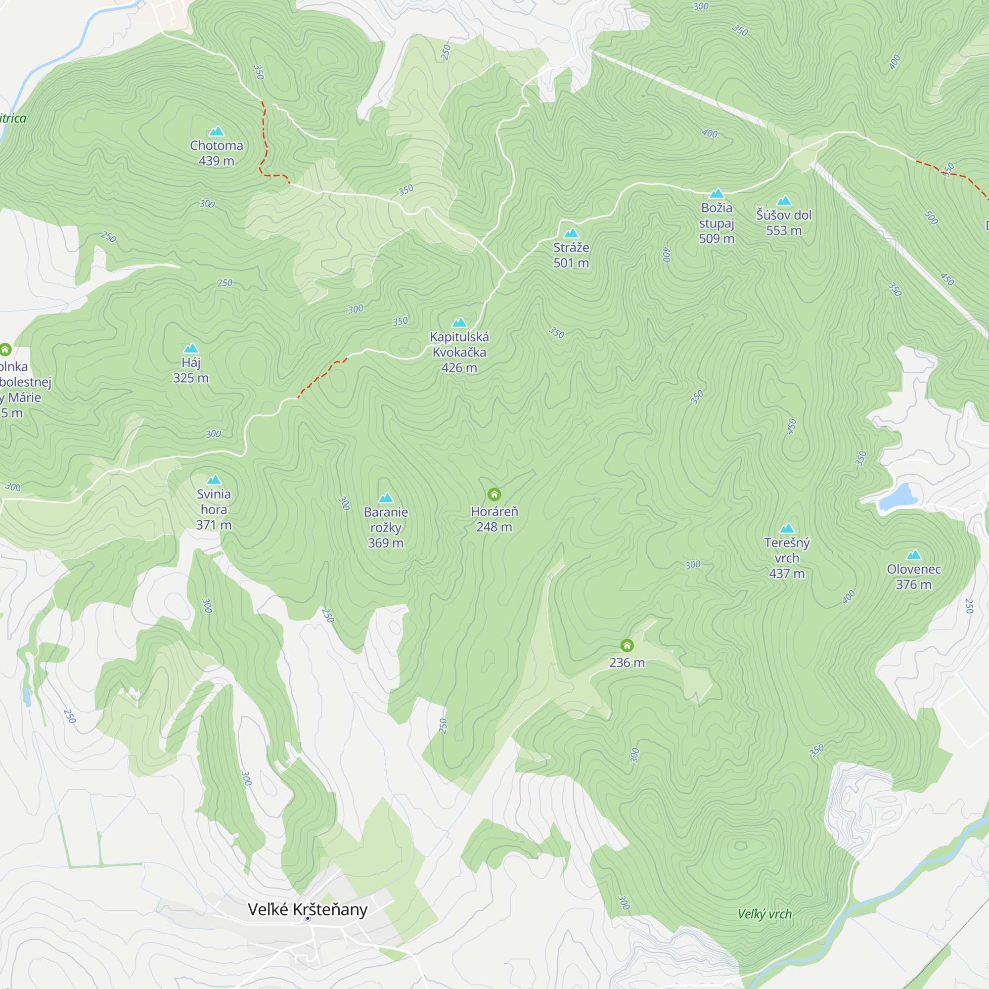 Horáreň map