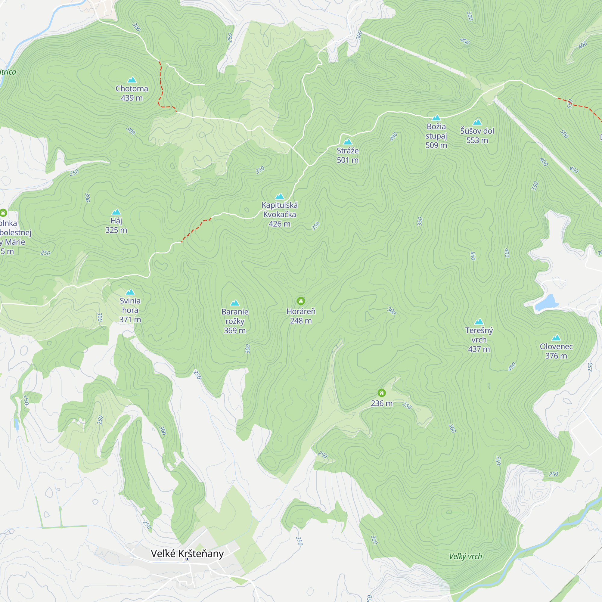 Horáreň map