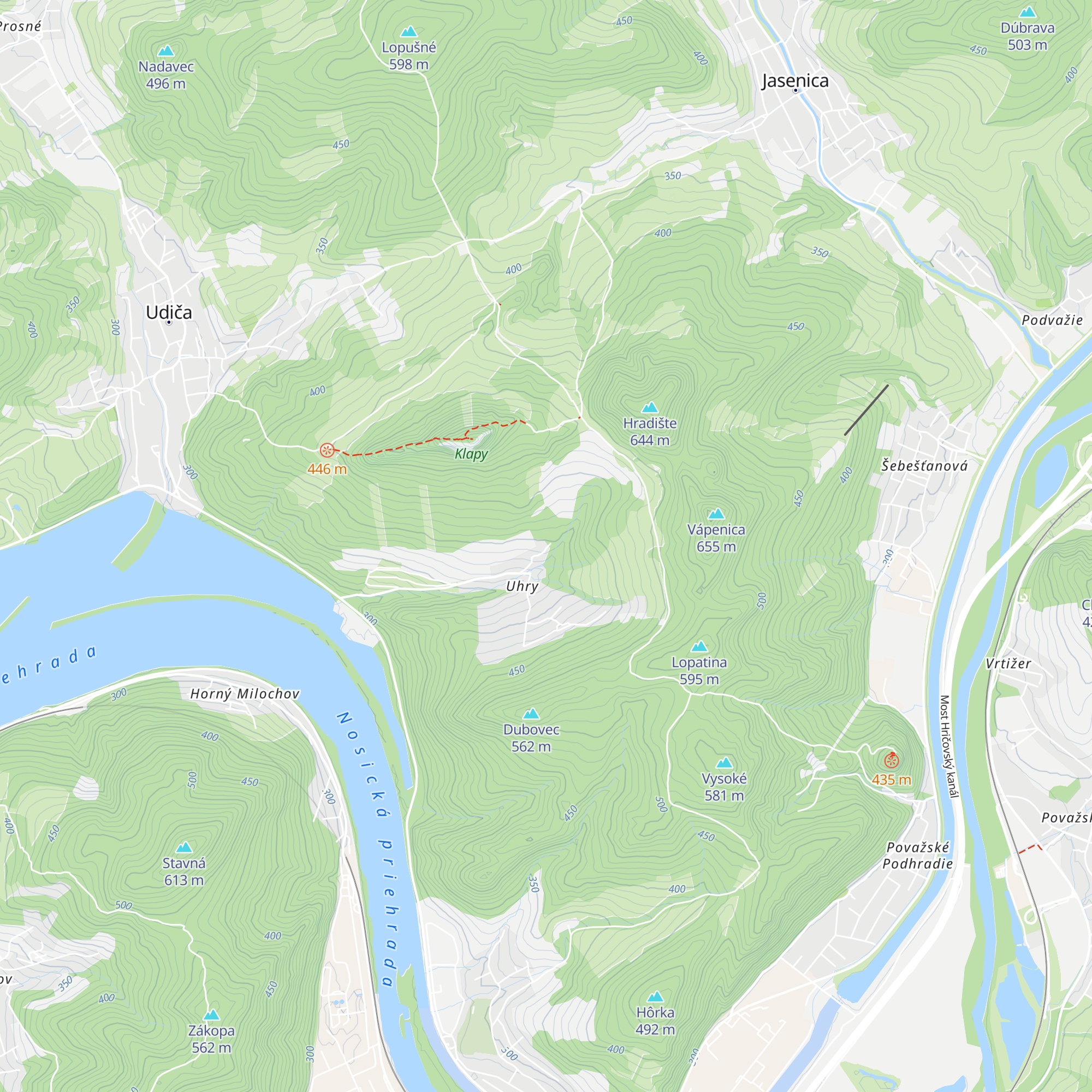 Chata pod Klape map