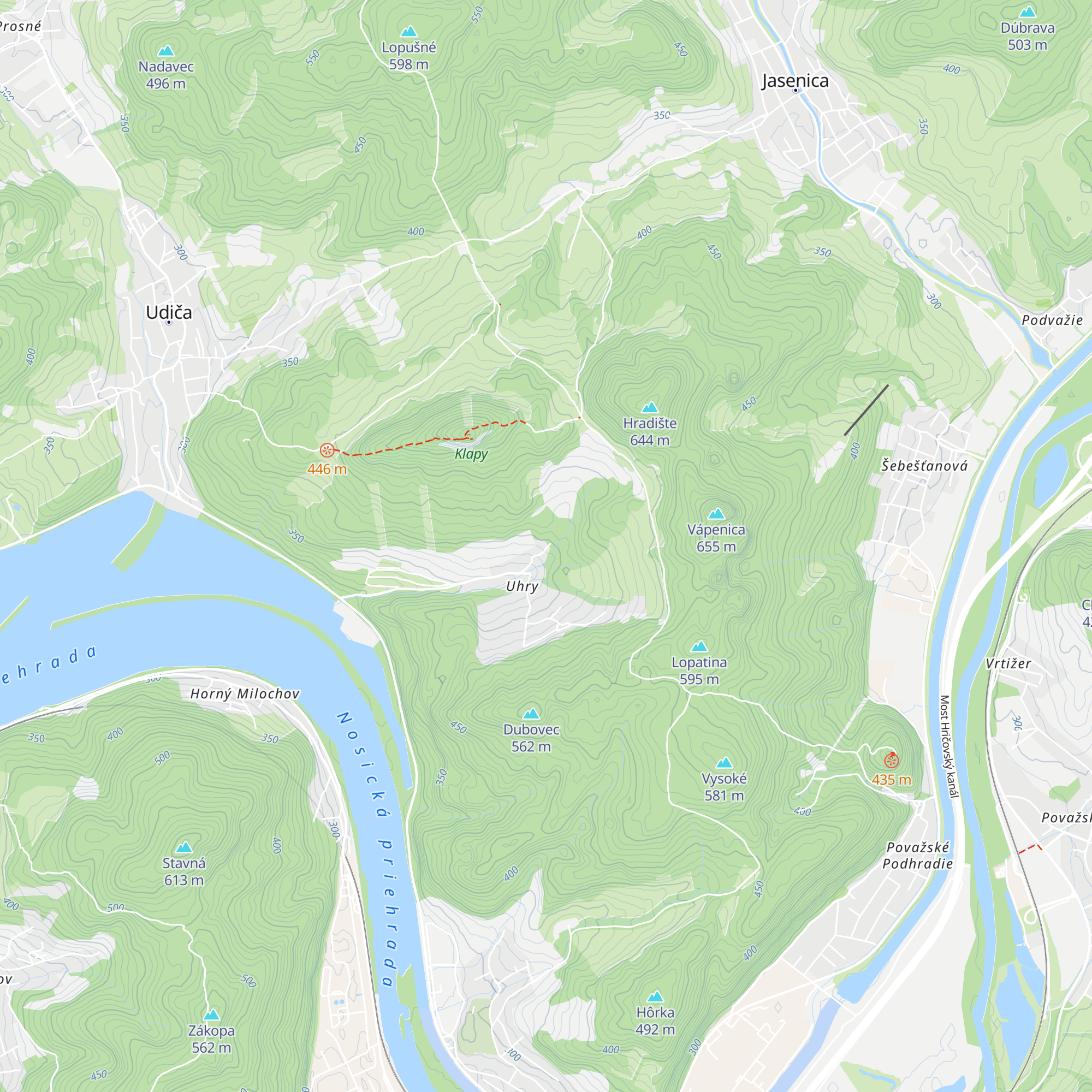 Chata pod Klape map