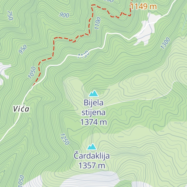 Map of Bijela stijena