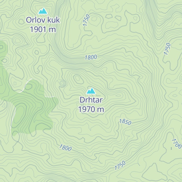 Map of Drhtar