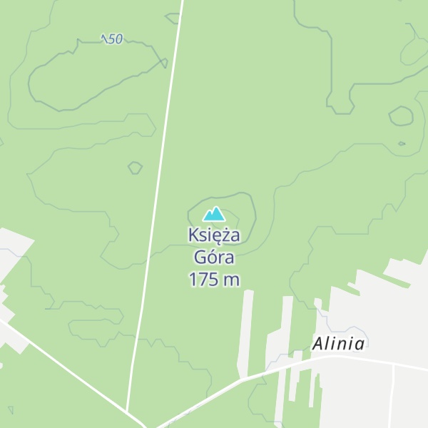 Map of Księża Góra