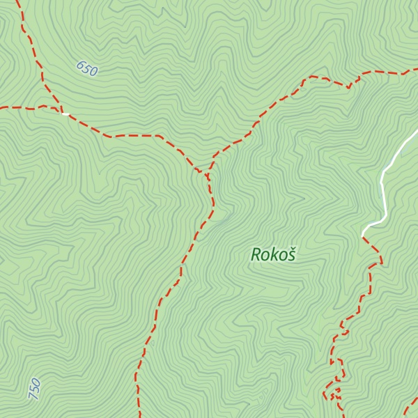 Map of Košútova skala