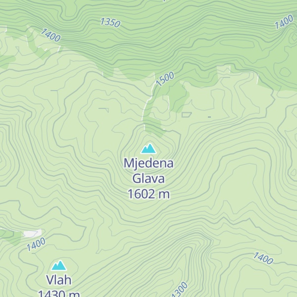 Map of Mjedena Glava