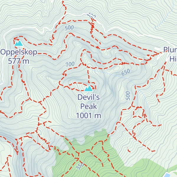 Map of Devil's Peak