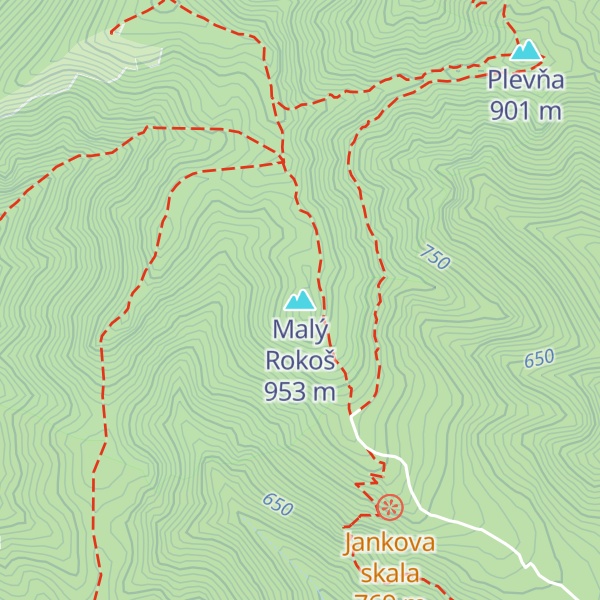 Map of Malý Rokoš