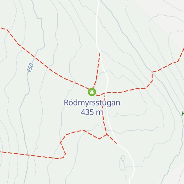 Map of Rödmyrsstugan