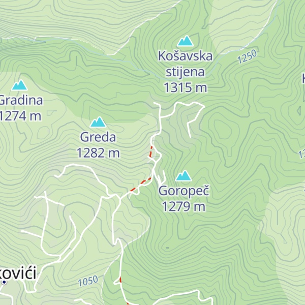Map of Planinarska kuća Čavljak