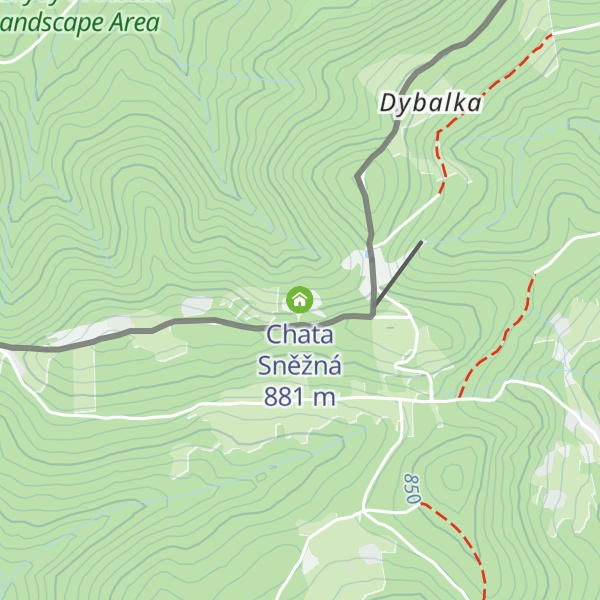 Map of Chata Sněžná