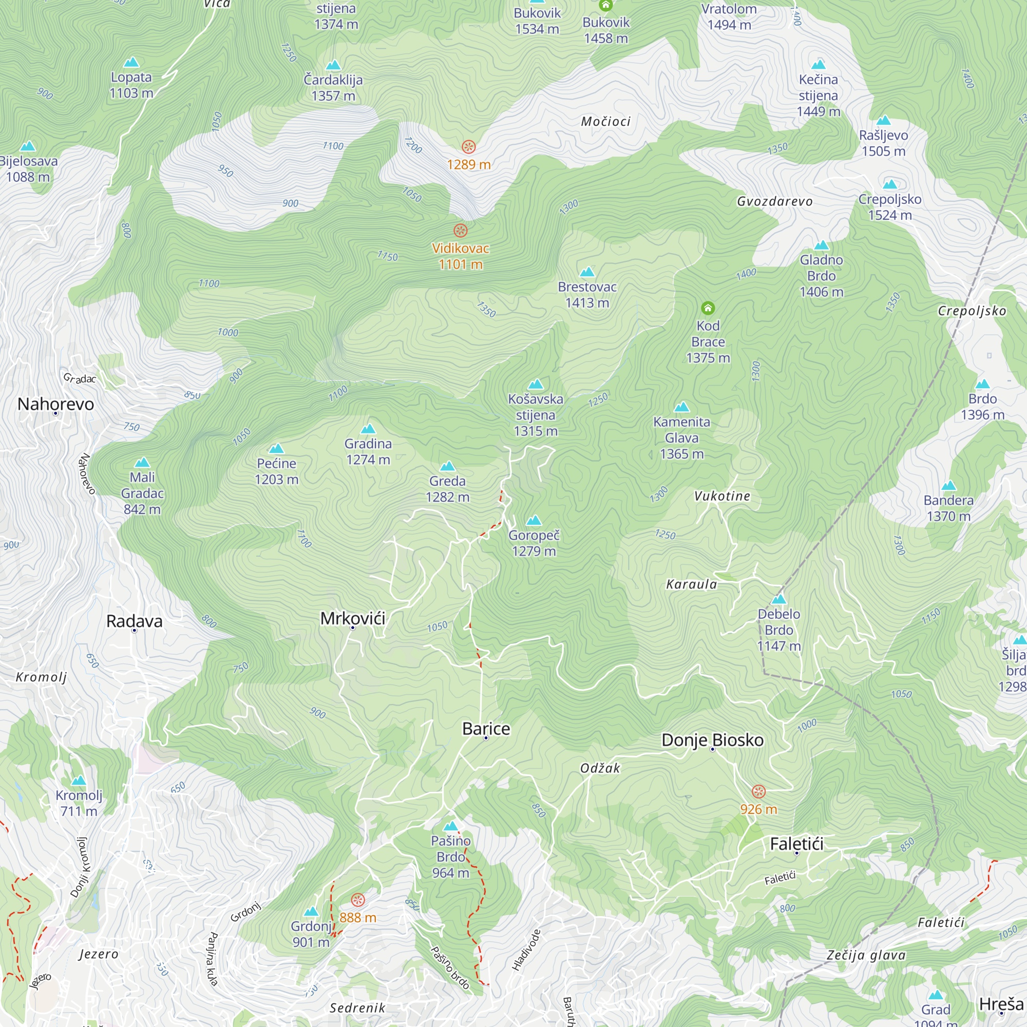 Planinski dom PSD “Džemal Bijedić” map