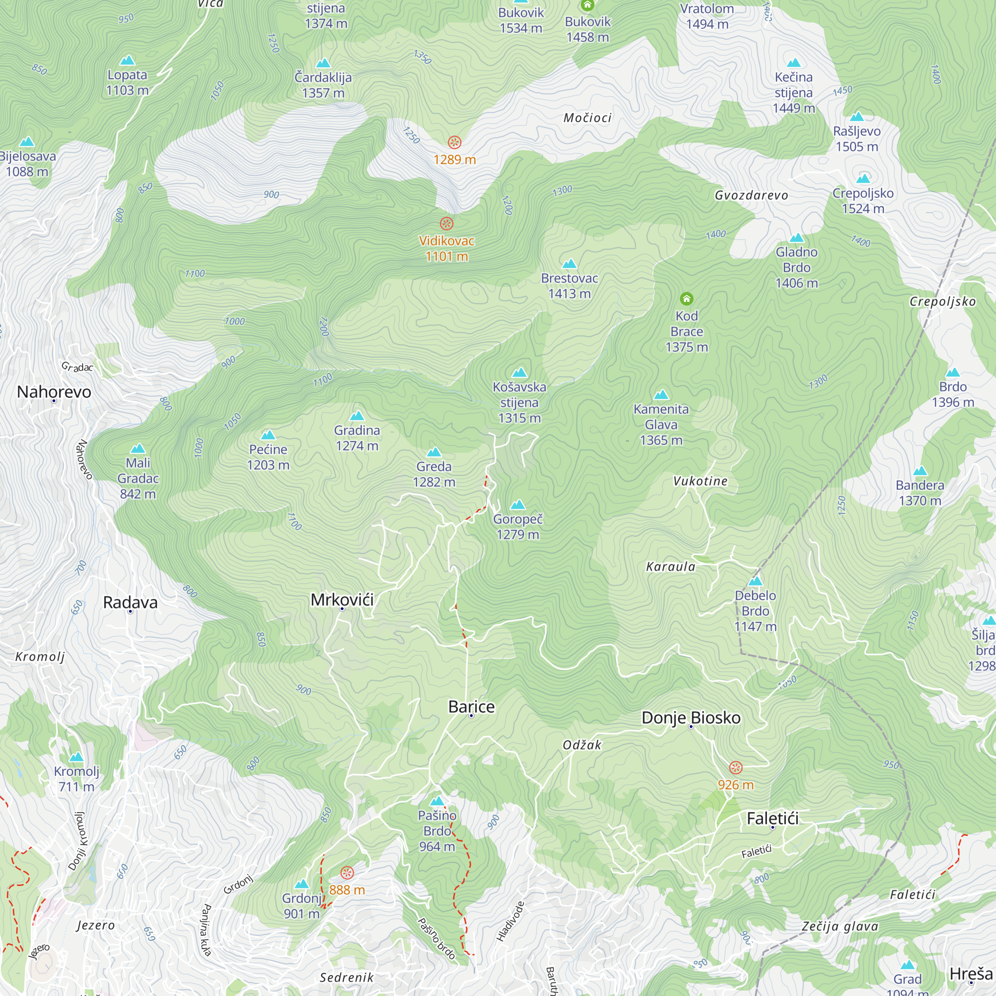 Planinski dom PSD “Džemal Bijedić” map