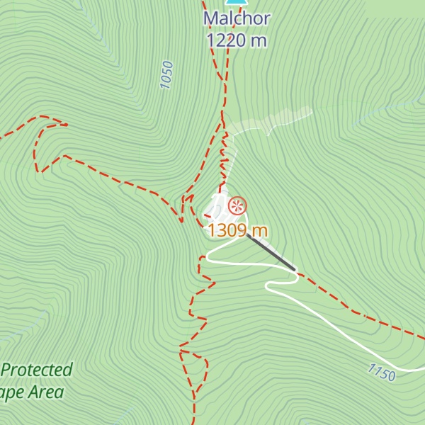 Map of Lysá hora