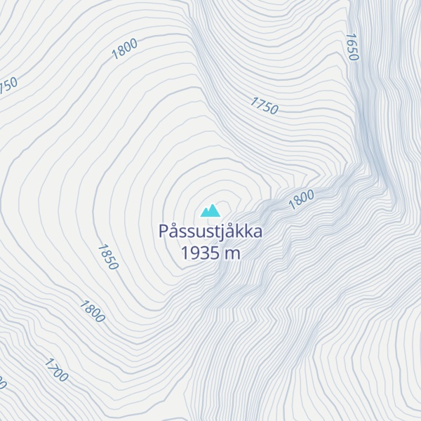 Map of Påssustjåkka