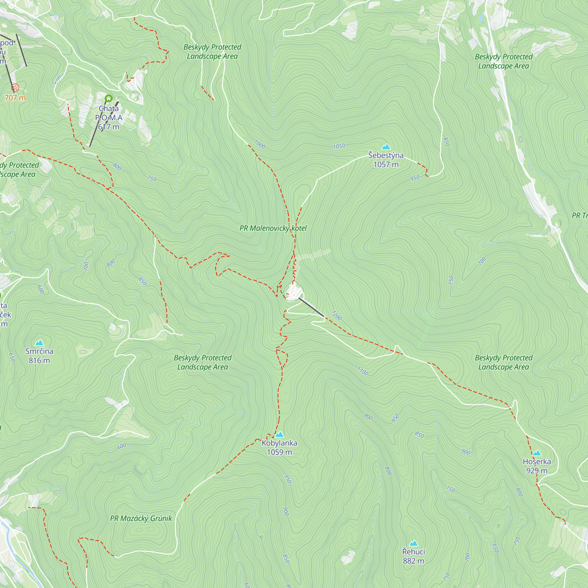 Chata Emil Zátopek - Maraton map