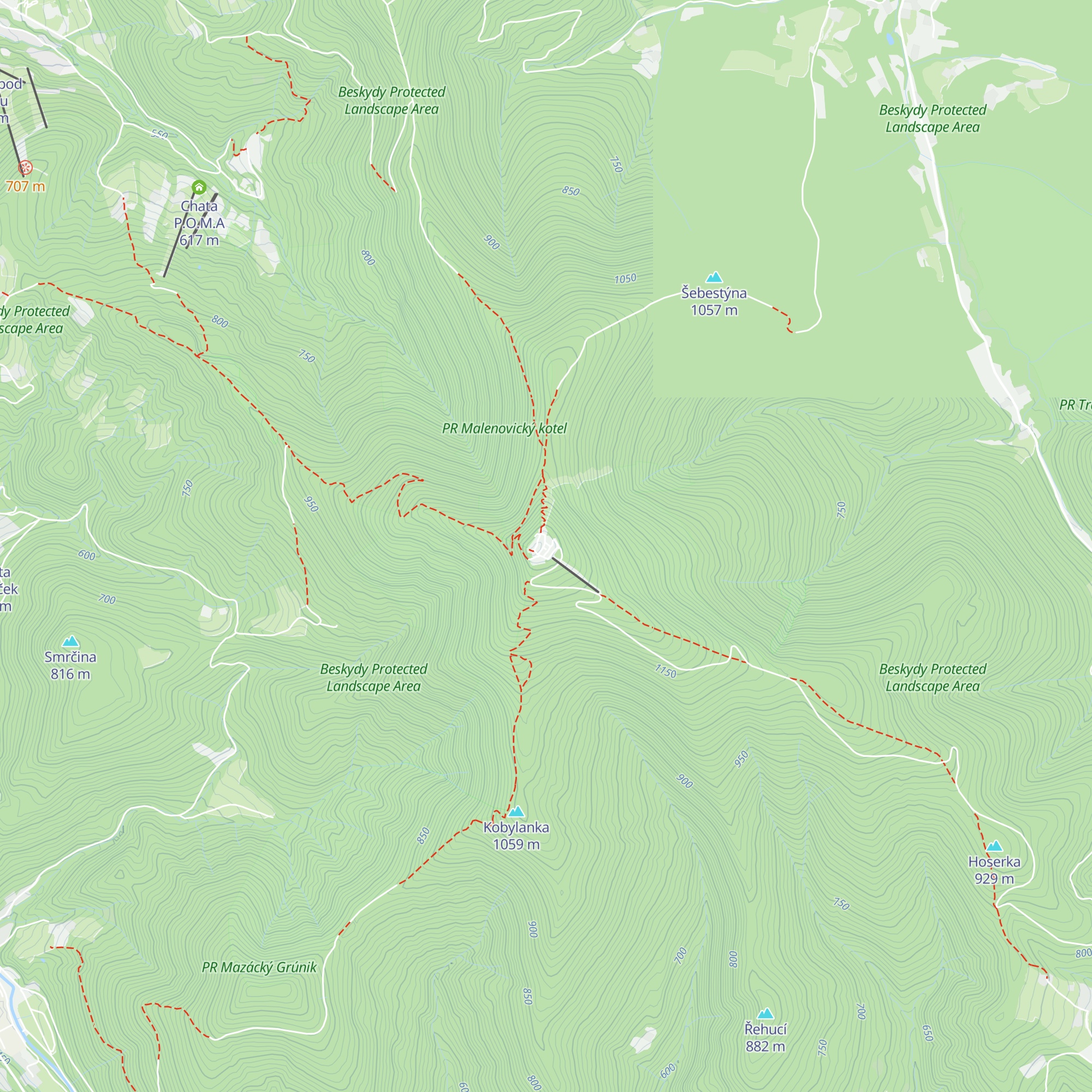 Chata Emil Zátopek - Desítka map