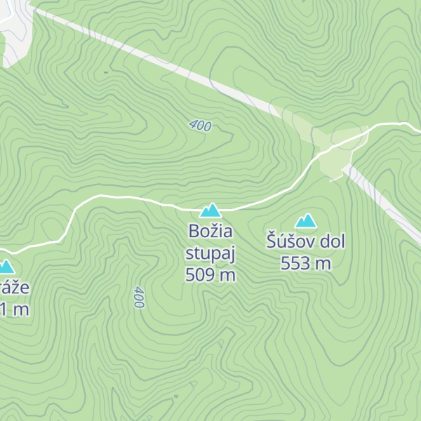 Map of Božia stupaj