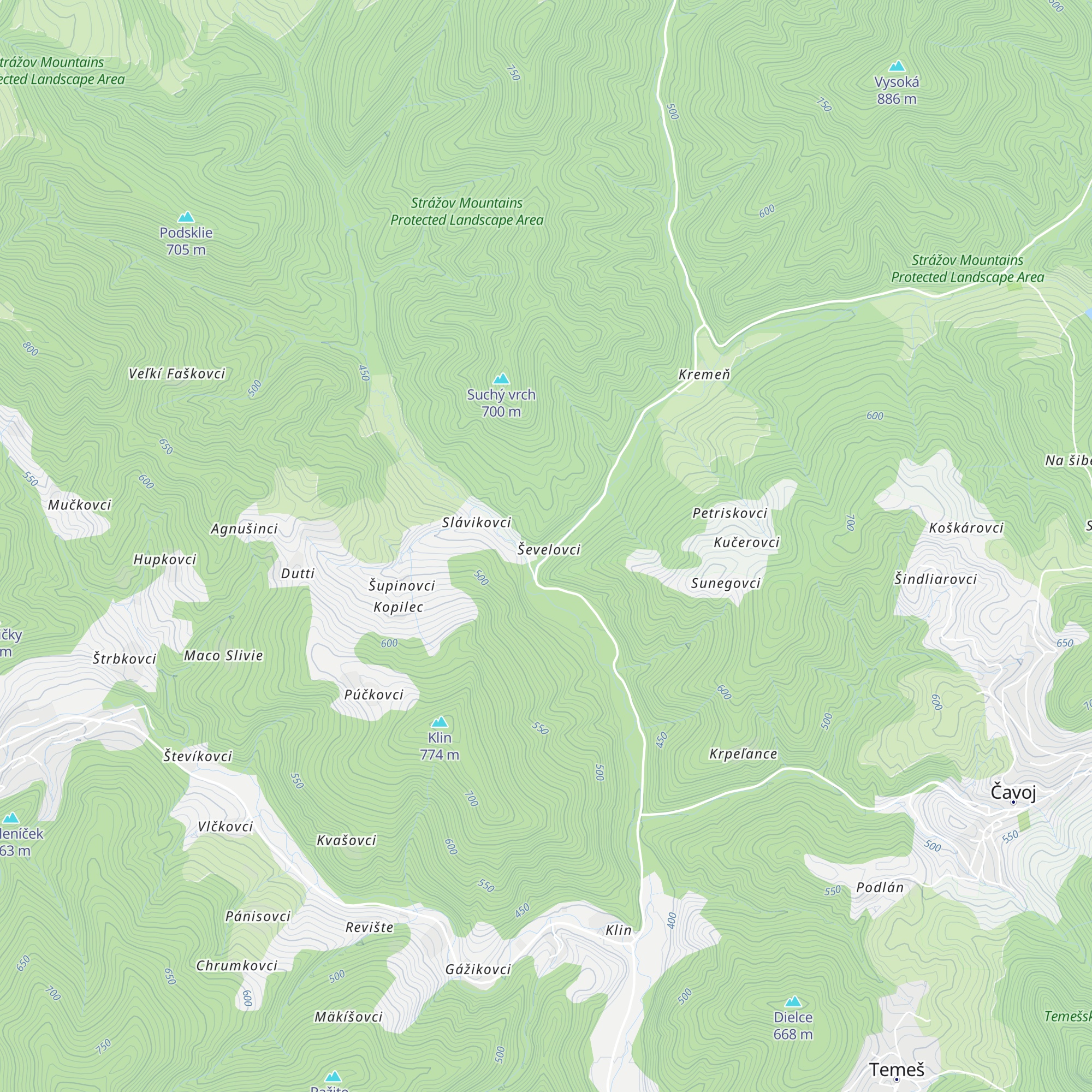 Ševelov mlyn map
