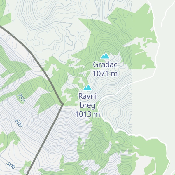 Map of Ravni breg