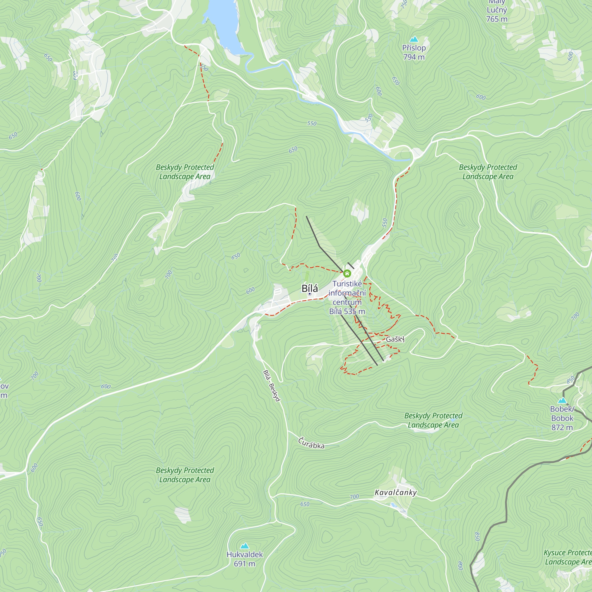 Chata Bílá map