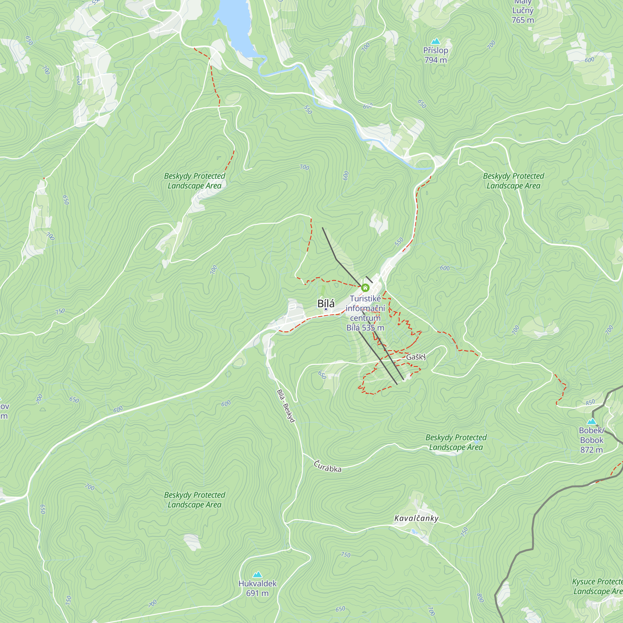 Chata Bílá map