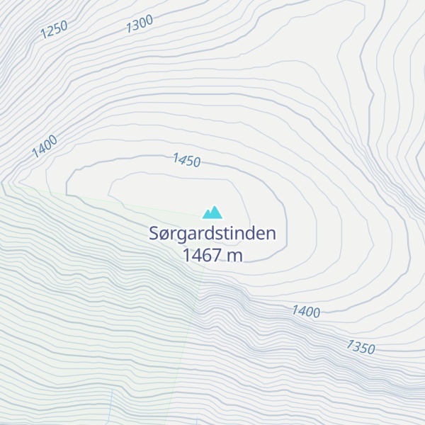 Map of Sørgardstinden