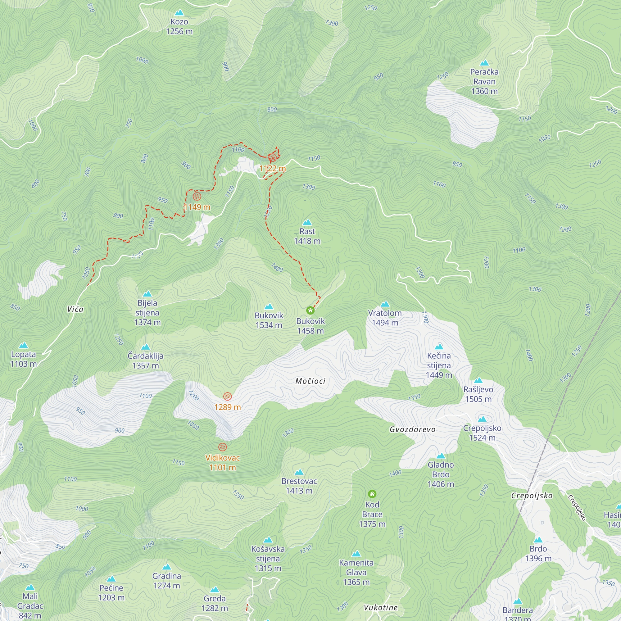 Bukovik map
