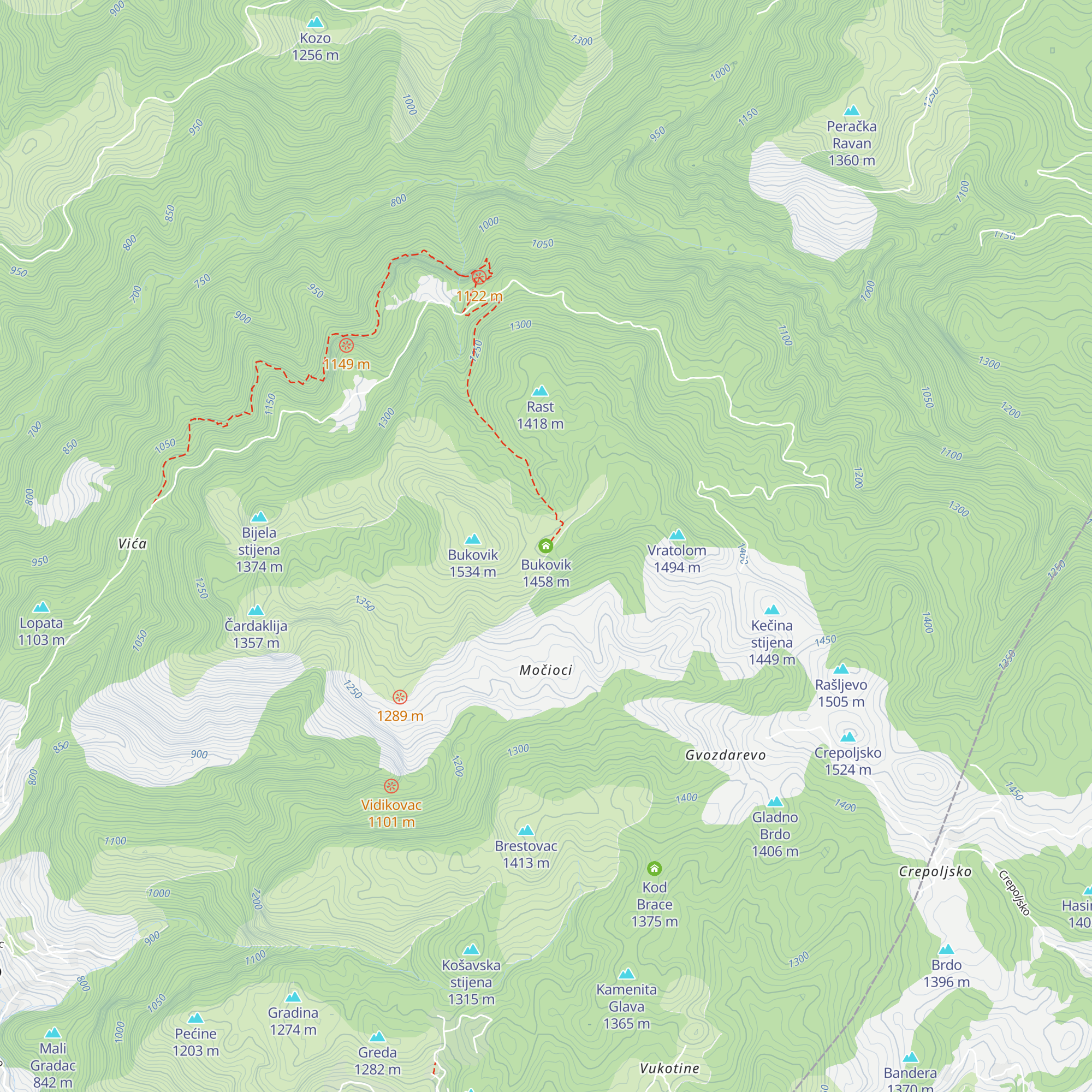 Bukovik map
