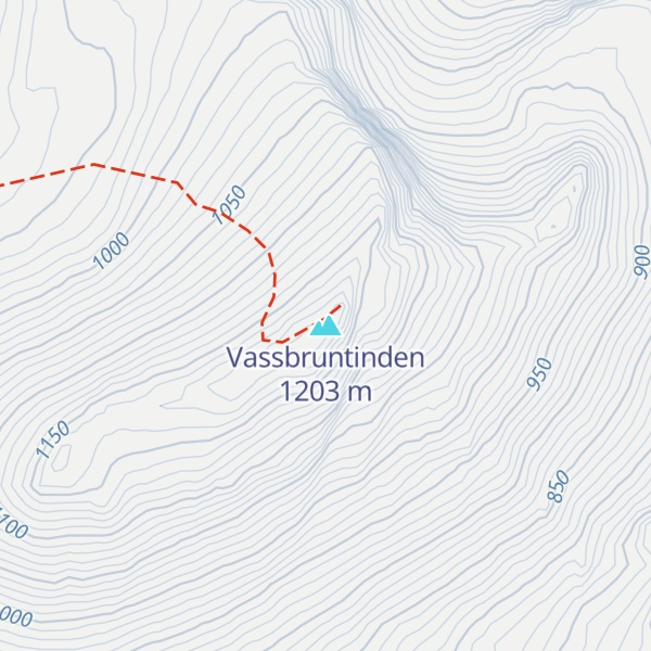 Map of Vassbruntinden