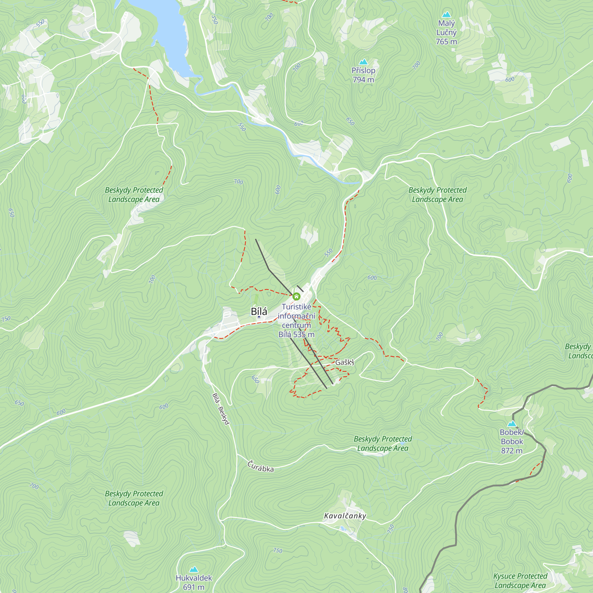 Turistiké informační centrum Bílá map