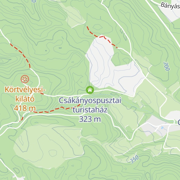 Map of Csákányospusztai turistaház