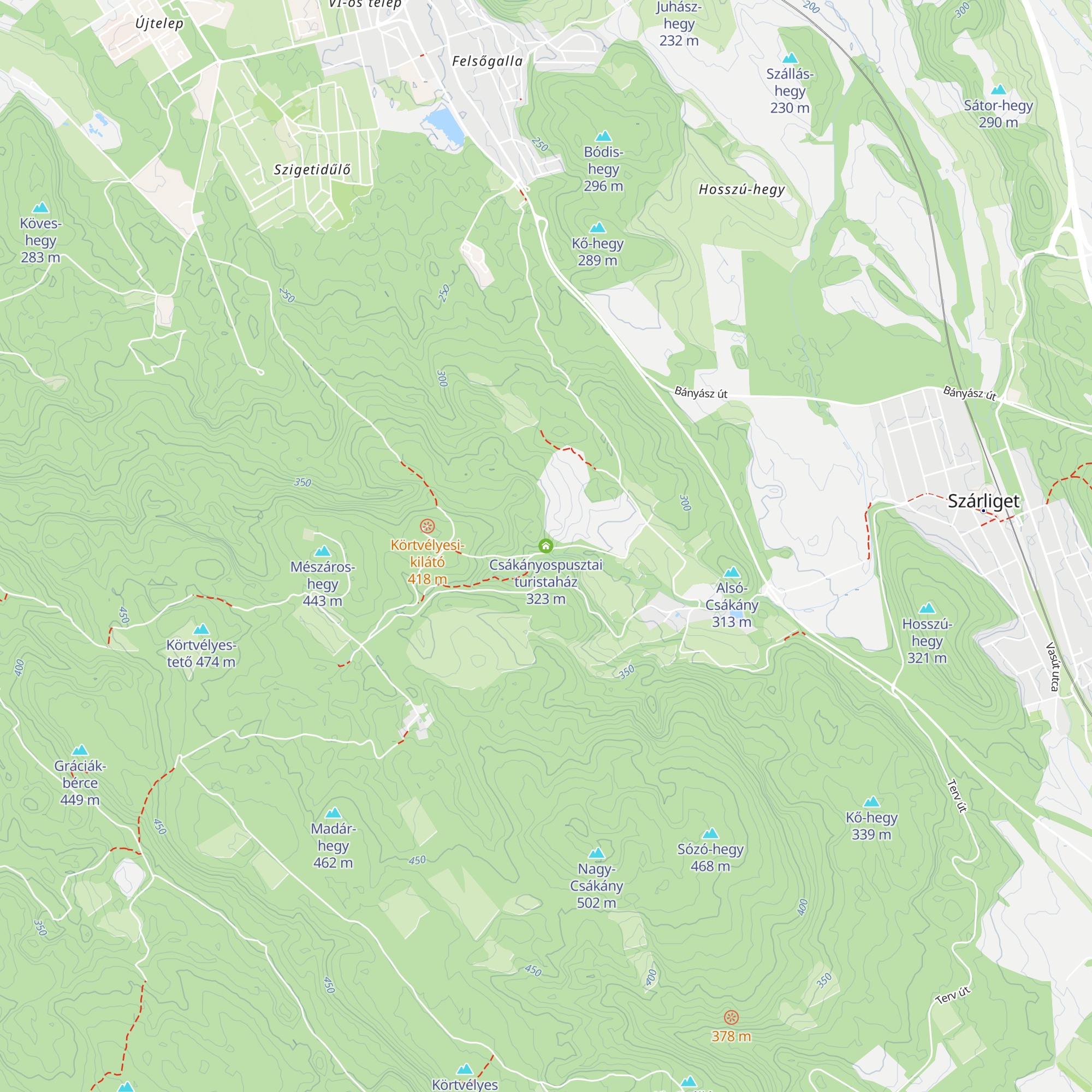 Csákányospusztai turistaház map