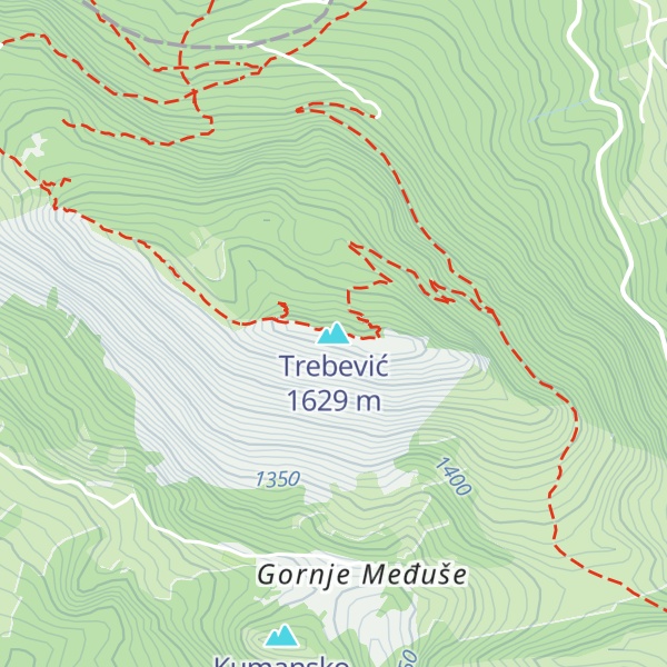 Map of Trebević