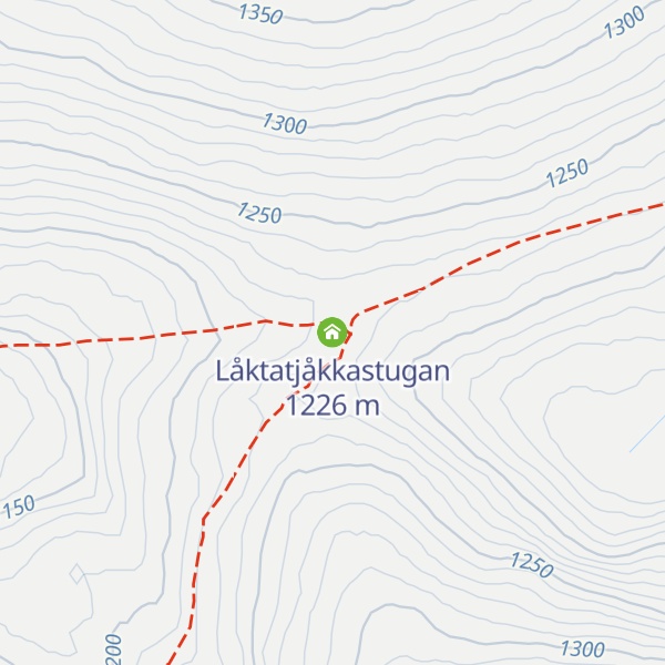 Map of Låktatjåkkastugan