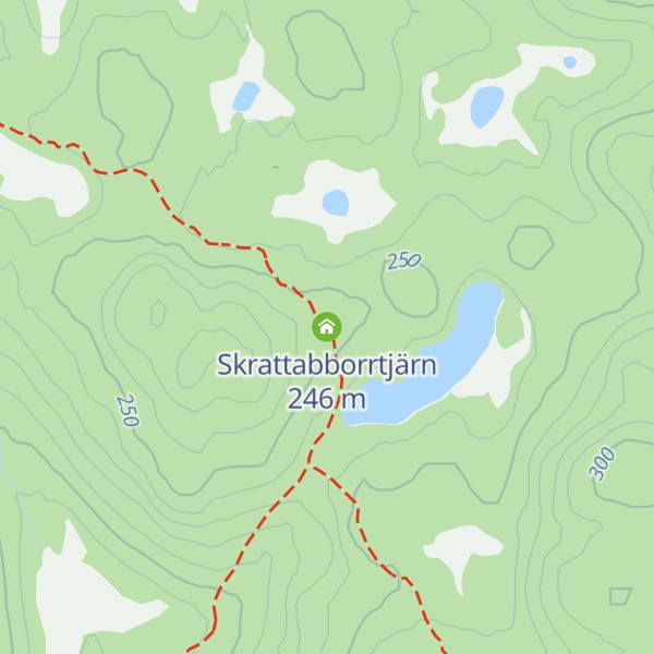 Map of Skrattabborrtjärn