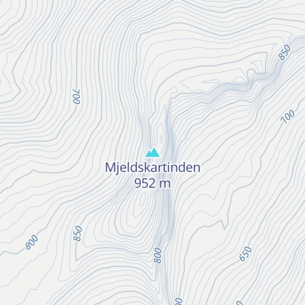 Map of Mjeldskartinden