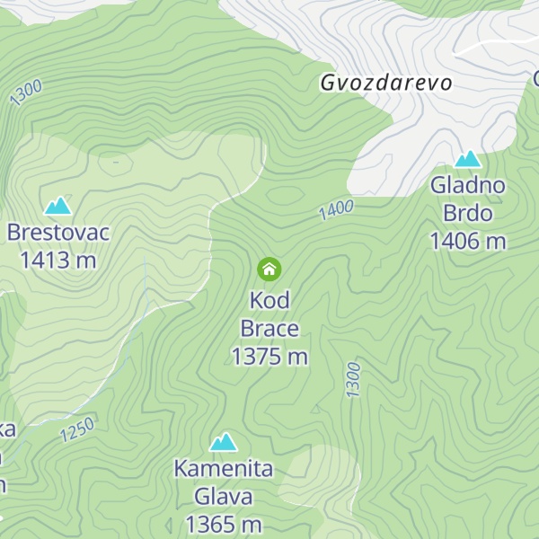Map of Kod Brace